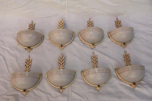 Rare set of eight Art deco sconces