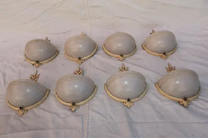 Rare set of eight Art deco sconces
