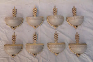 Rare set of eight Art deco sconces