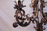 Elegant 1920's French hands made wrought iron chandelier