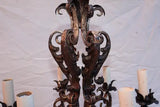 Elegant 1920's French hands made wrought iron chandelier
