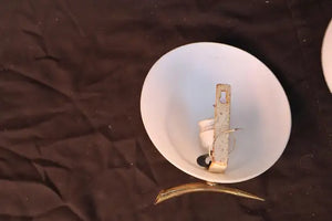Rare small pair of 1950's sconces from Japan