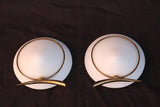 Rare small pair of 1950's sconces from Japan
