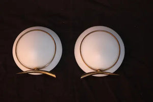 Rare small pair of 1950's sconces from Japan