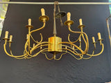 Very rare Large 1950's brass chandelier