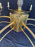 Very rare Large 1950's brass chandelier