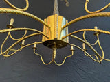 Very rare Large 1950's brass chandelier