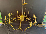 Very rare Large 1950's brass chandelier