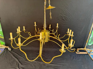 Very rare Large 1950's brass chandelier