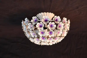 Beautiful and rare 1950's Italian flush mount light