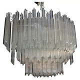 Large 1970's crystal Italian light design by Venini