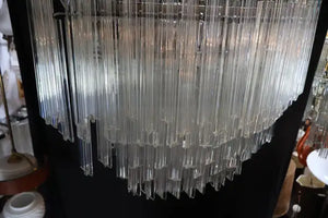 Large 1970's crystal Italian light design by Venini