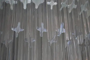 Large 1970's crystal Italian light design by Venini