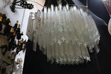 Large 1970's crystal Italian light design by Venini
