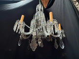 Beautiful and rare 1900' s large crystals chandelier