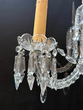Beautiful and rare 1900' s large crystals chandelier