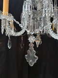 Beautiful and rare 1900' s large crystals chandelier