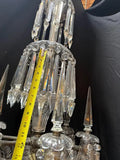 Beautiful and rare 1900' s large crystals chandelier