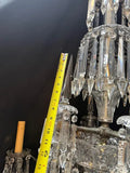 Beautiful and rare 1900' s large crystals chandelier