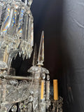 Beautiful and rare 1900' s large crystals chandelier