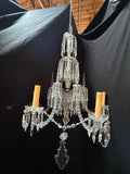Beautiful and rare 1900' s large crystals chandelier