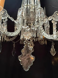 Beautiful and rare 1900' s large crystals chandelier