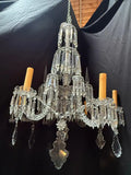 Beautiful and rare 1900' s large crystals chandelier
