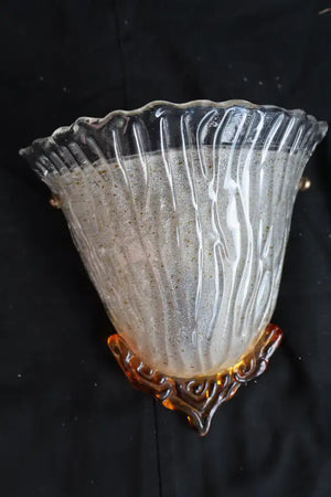 Elegant small pair of 1970's Murano sconces, attributed to Mazzega