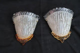 Elegant small pair of 1970's Murano sconces, attributed to Mazzega