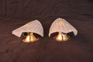 Sexy pair of 1970's Murano sconces