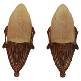 Elegant pair of Art deco sconces