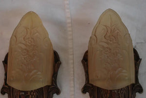 Elegant pair of Art deco sconces