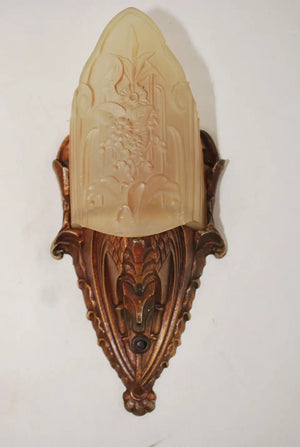 Elegant pair of Art deco sconces