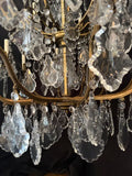 Beautiful large French bronze and Crystals chandelier