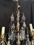 Beautiful large French bronze and Crystals chandelier