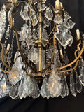 Beautiful large French bronze and Crystals chandelier