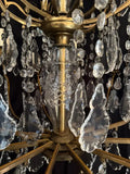 Beautiful large French bronze and Crystals chandelier