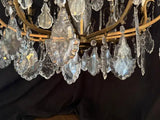 Beautiful large French bronze and Crystals chandelier
