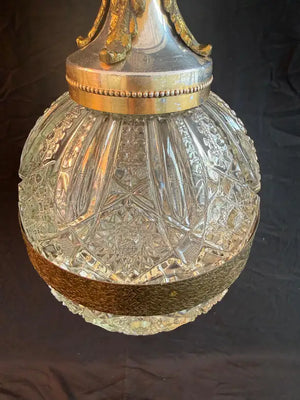 A beautiful 1940's cut crystal ball light