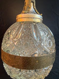 A beautiful 1940's cut crystal ball light
