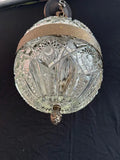 A beautiful 1940's cut crystal ball light