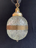 A beautiful 1940's cut crystal ball light