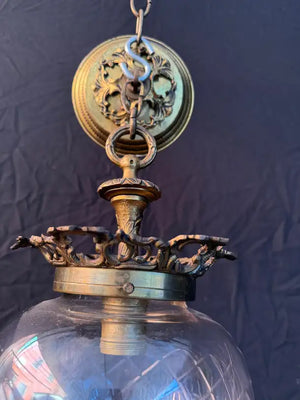 Elegant 1940's crystal lantern