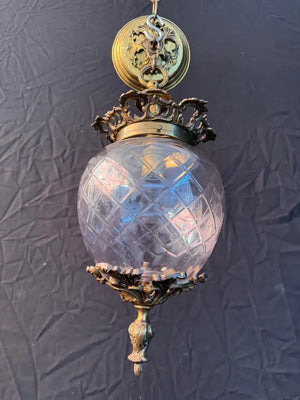 Elegant 1940's crystal lantern