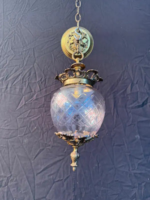 Elegant 1940's crystal lantern