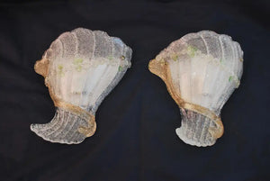 Elegant pair of 1970's Murano sconces