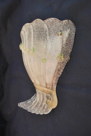 Elegant pair of 1970's Murano sconces