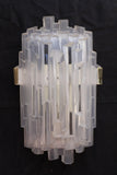 Beautiful and rare pair of 1970's skyscraper sconces