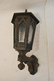 Single 1920's cast iron outdoor sconce