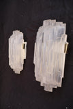 Beautiful and rare pair of 1970's skyscraper sconces